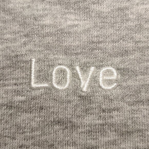 H&M Light Gray Melange/Love Crewneck Sweatshirt - Picture 4 of 5